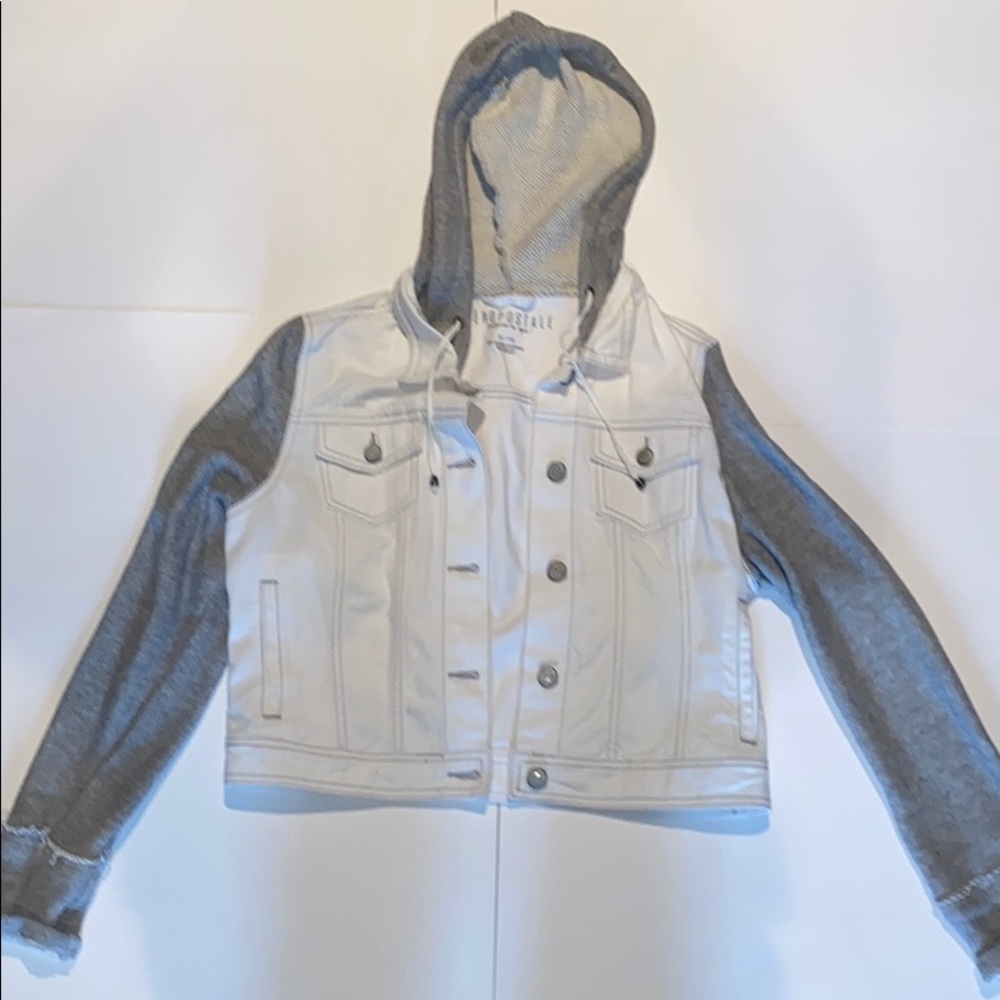 Aeropostale womens white jean jacket